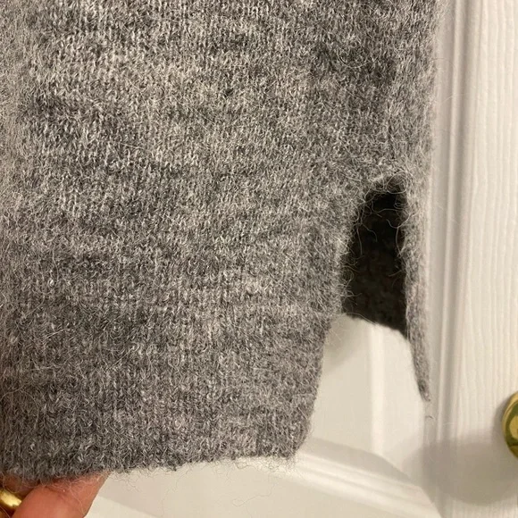 NWT MSCH Copenhagen Femme Alpaca Vest Grey Turtleneck Alpaca Wool Blend Size M/L - Picture 7 of 13